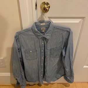 J Crew, large slim, chambray shirt